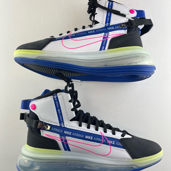 NIKE AIR MAX 720 SATURN WHITE BLACK PINK BLUE SNEAKER Men 8.5, Wmn 10 AO… - Picture 3 of 15